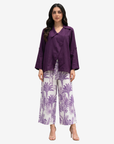 Purple Palm Belted Co-ord Set