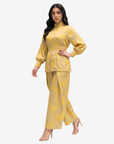 Golden Safari Mandarin Collar Co-ord Set