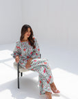 Flora Vine Linen Blend Co-ord Set