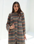 Geometric Knit Lace Three-Piece Set