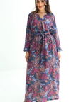 Floral Embellishment linen Jalabiya