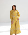 Golden Mirage Linen Blend Co-ord Set