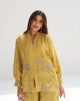 Golden Mirage Linen Blend Co-ord Set