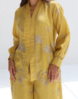 Golden Mirage Linen Blend Co-ord Set