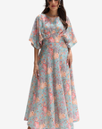 Soft linen Floral print Jalabiya