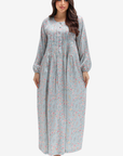 Pastel Meadow Jacquard Silk Jalabiya