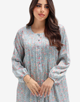 Pastel Meadow Jacquard Silk Jalabiya