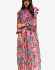 Cotton Print Leaves Dress