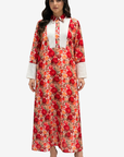 Pleated Panel Linen Blend Dress full button-front design with tailored cuffs