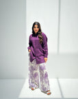 Amethyst Toile Linen Blend Co-ord Set