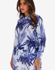 Sapphire Palms Linen Blend Co-ord Set