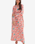 Seashell Print Linen Blend Jalabiya