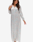 Soft Meadow Floral Jacquard Silk Jalabiya