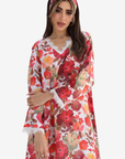 Wildflower Bloom Embellished Linen Blend Jalabiya