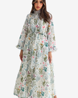 Floral Belt Linen Jalabiya