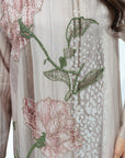 Floral embellishment detail on Blooming Garden Cotton Jalabiya