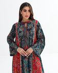 Mixed Paisley Print Cotton Jalabiya Cotton Fabric Print Detail