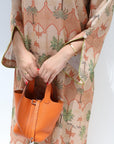 Palm Mirage Linen Blend Jalabiya Hand Embellished Hemline Detail