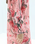Pink Lotus Linen Blend Jalabiya sleeve detail