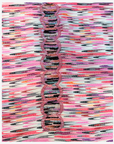 Rose Prism jacquard silk unstitched fabric with coordinating multicolour hand beaded embellishment