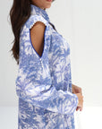 Scenic palm toile print detail on Linen Blend Jalabiya