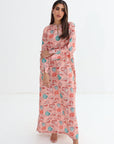 Seashell Print Linen Blend Jalabiya - Full Length Jalabiya