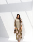 Serenity Botanical Linen Blend Jalabiya for Women Full Length View