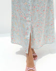 Soft Meadow Floral Jacquard Silk Jalabiya floral jacquard fabric detail