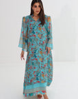 Tropical Bloom Chiffon Jalabiya - Full Length Jalabiya