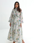 Wildflower Botanical Linen Blend Dress full length view