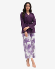 Purple Palm Belted Co-ord Set