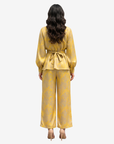 Golden Safari Mandarin Collar Co-ord Set