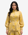 Golden Safari Mandarin Collar Co-ord Set