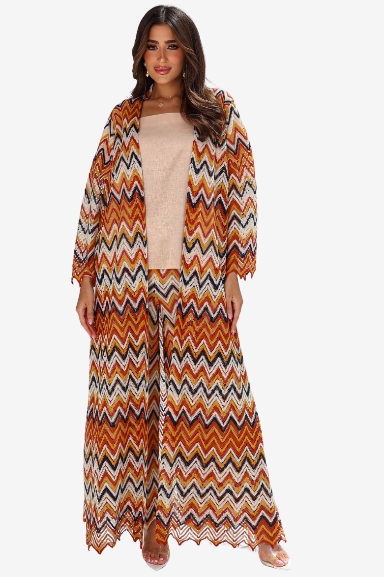 Amber Chevron 3-in-1 Linen Blend Set