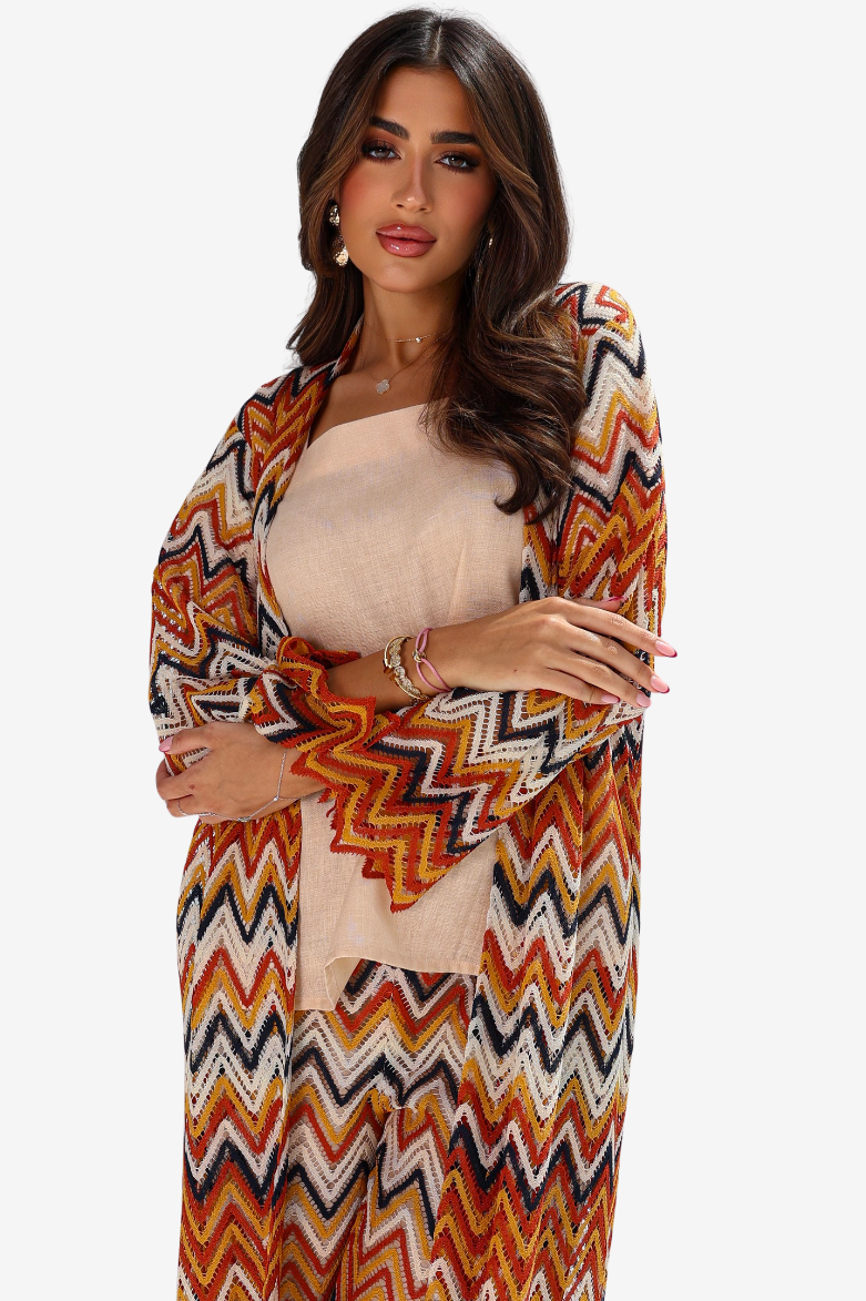 Amber Chevron 3-in-1 Linen Blend Set