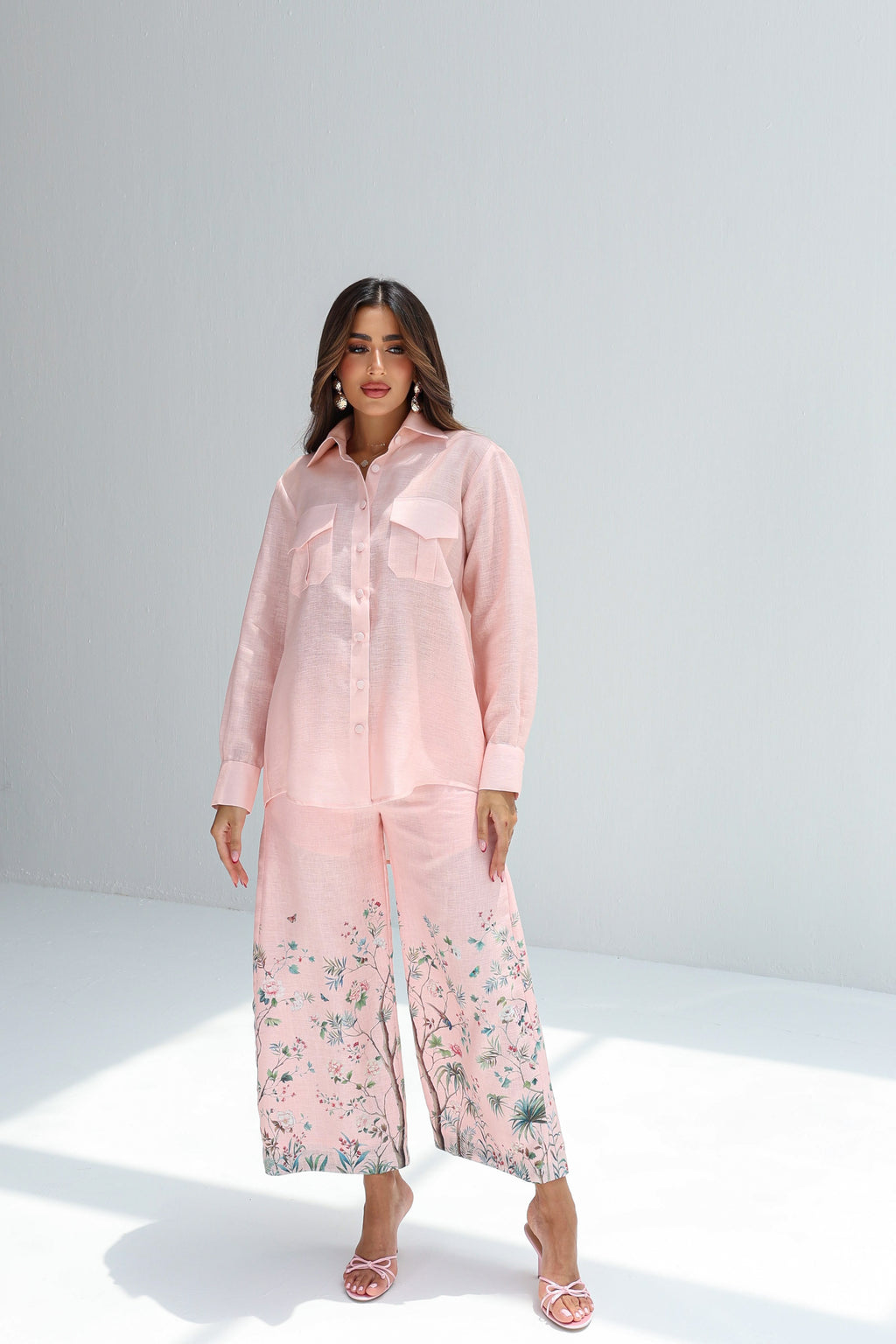 Blossom — Baby Pink Linen Co-ord Set