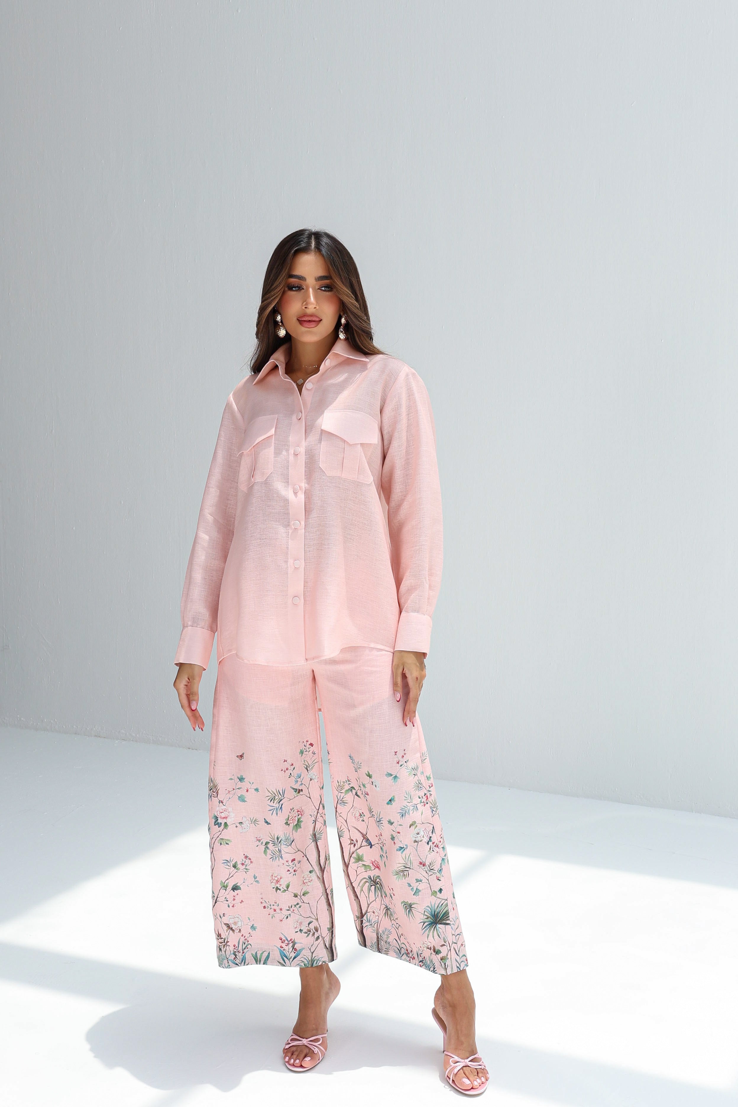 Blossom — Baby Pink Linen Co-ord Set