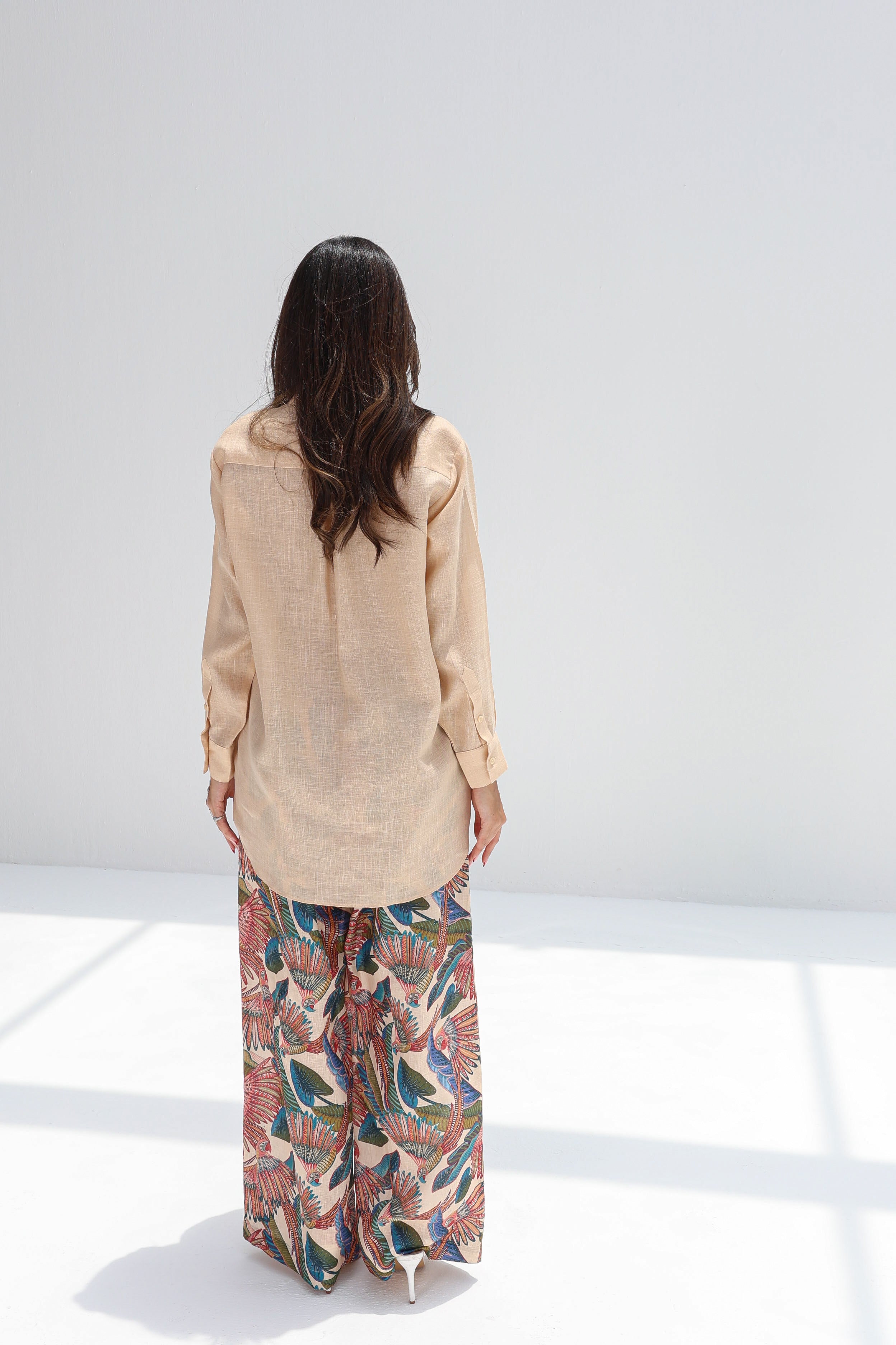 Taous — Beige Parrot Co-ord Set