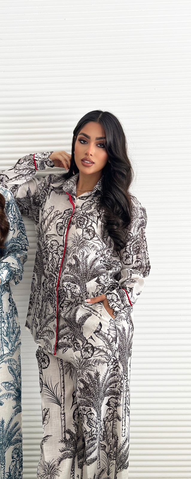 Nakheel — Palm Print Linen Co-ord Set