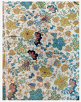 Matching hand design with blue, teal, sage and navy floral beadwork on botanical Liberty mukhawar fabric.