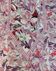 Dusty Rose Botanical Liberty Cotton Mukhawar featuring premium Liberty cotton with an embroidered neck panel and elegant botanical print by Gharza Couture.