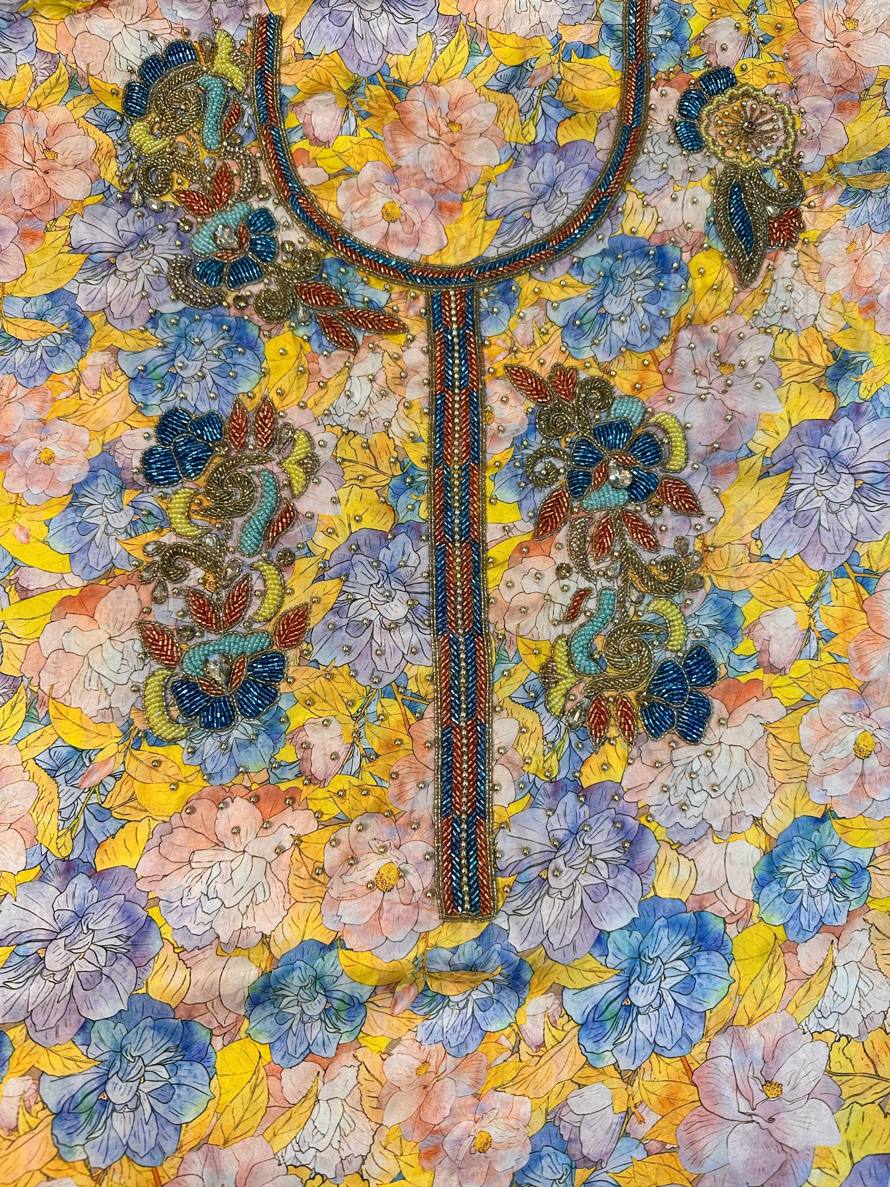 Haya - F108 - Floral Jacquard Silk Mukhawar