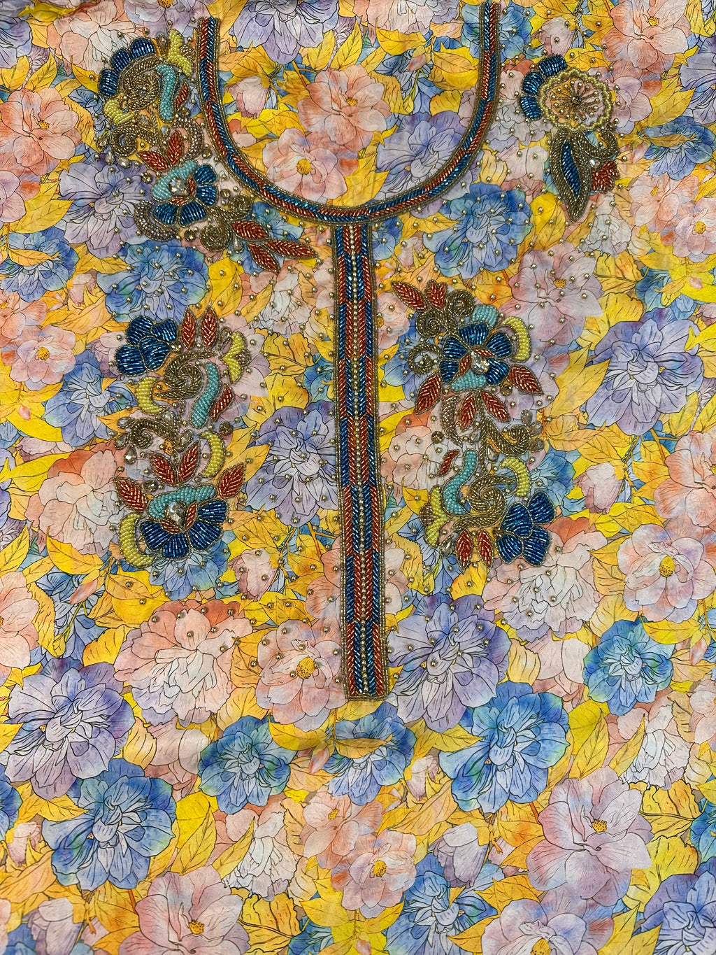 Haya - F108 - Floral Jacquard Silk Mukhawar