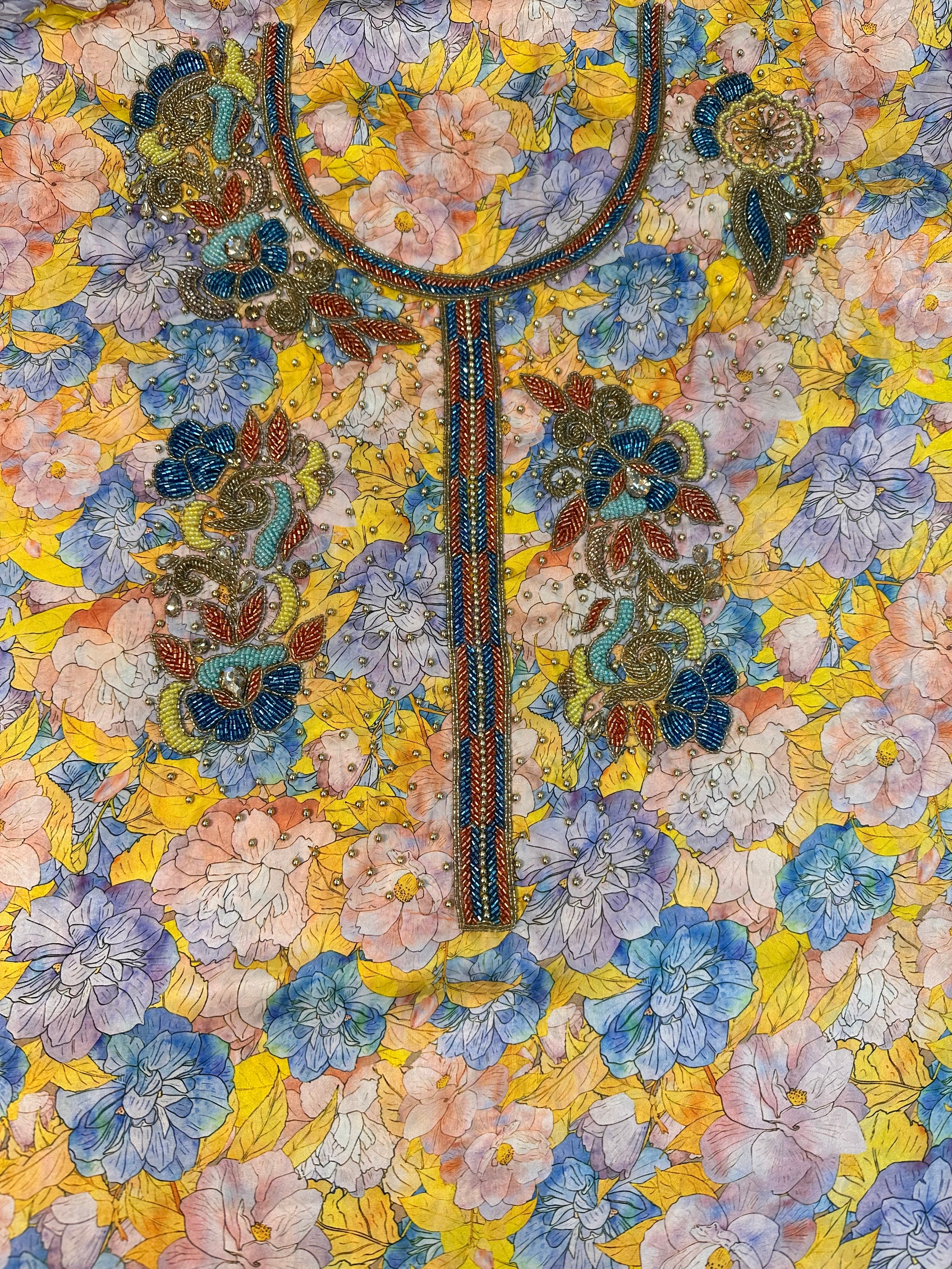 Haya - F108 - Floral Jacquard Silk Mukhawar