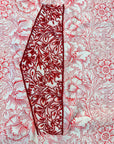 Ghala - F109 - Red Jacquard Silk Mukhawar