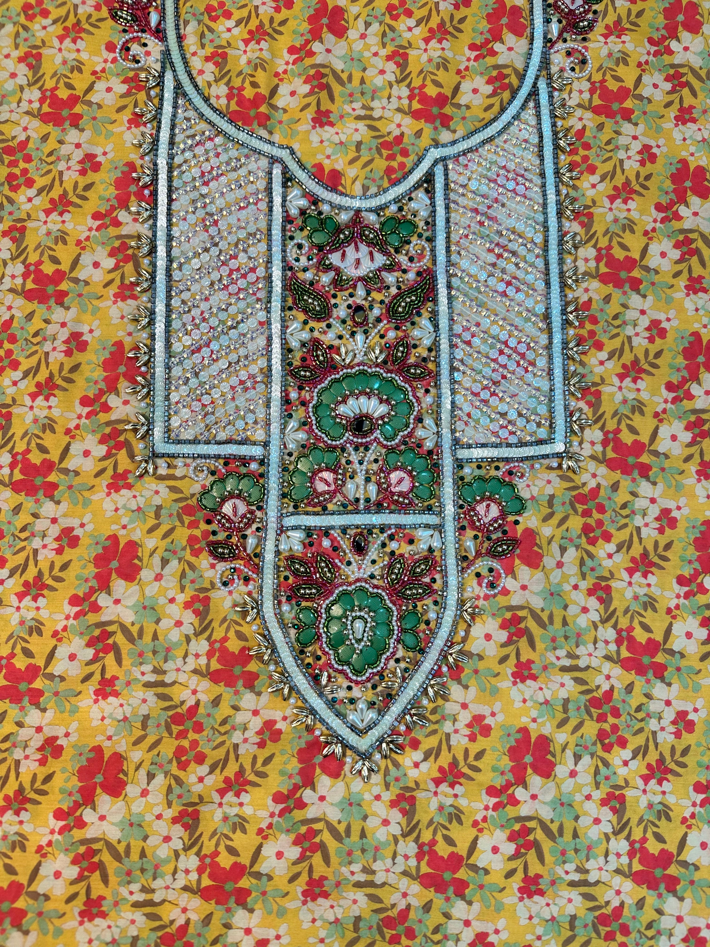 Dalia - F134 - Yellow Cotton Mukhawar