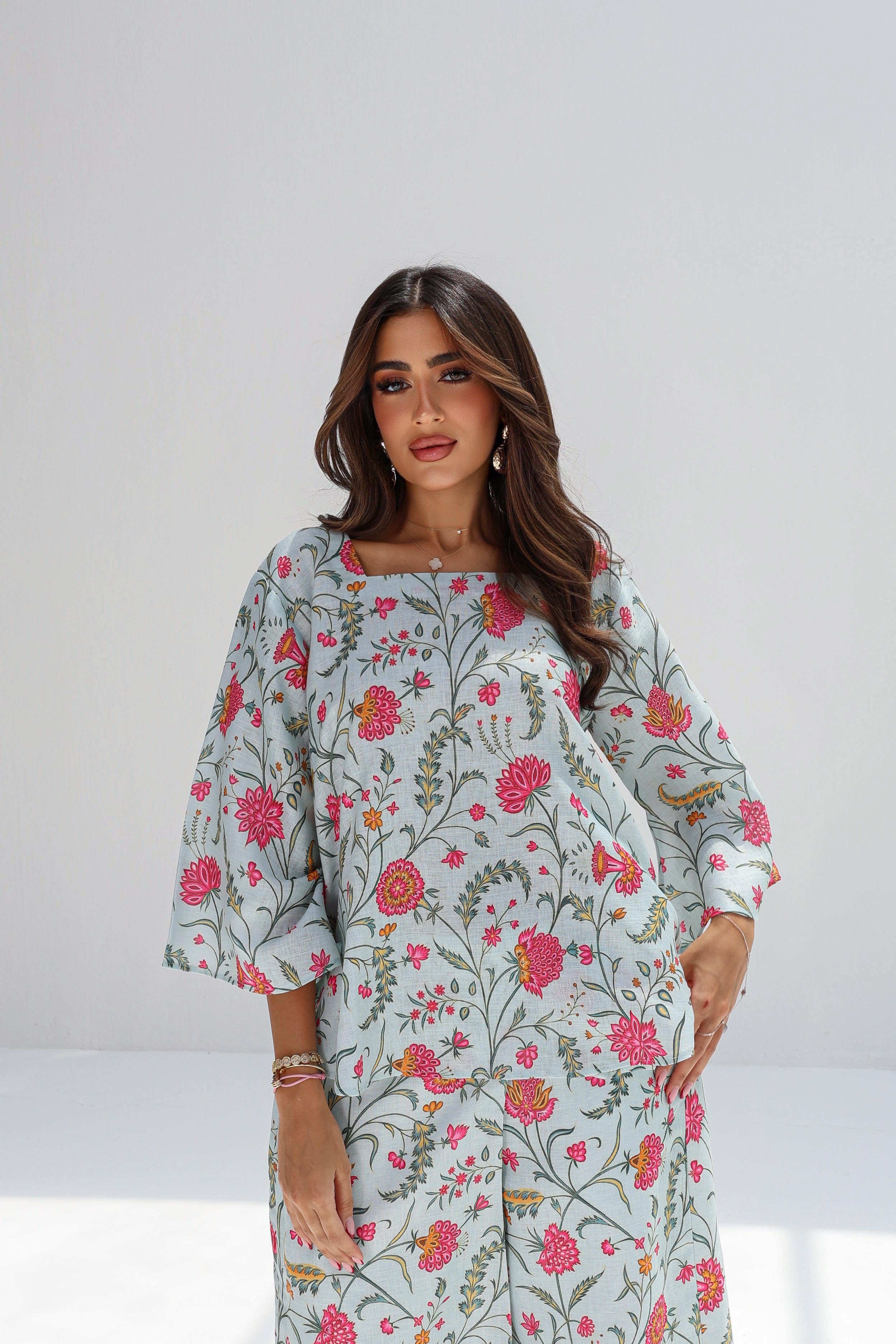 Jouri — Mint Floral Co-ord Set