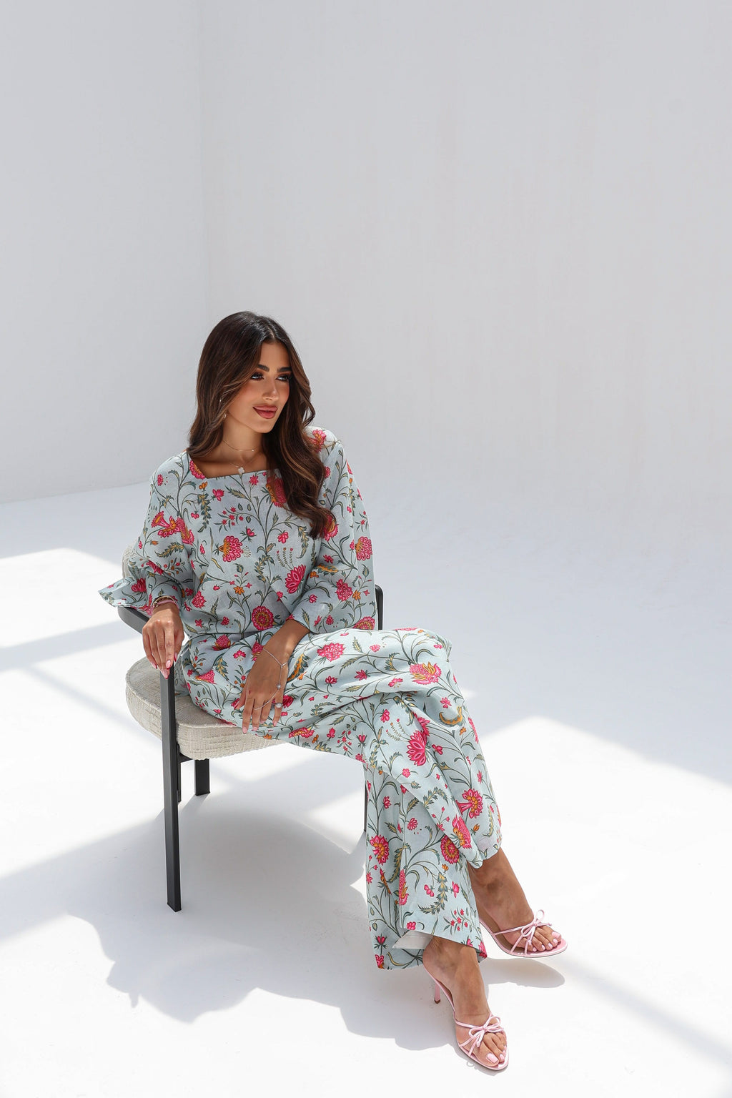 Jouri — Mint Floral Co-ord Set