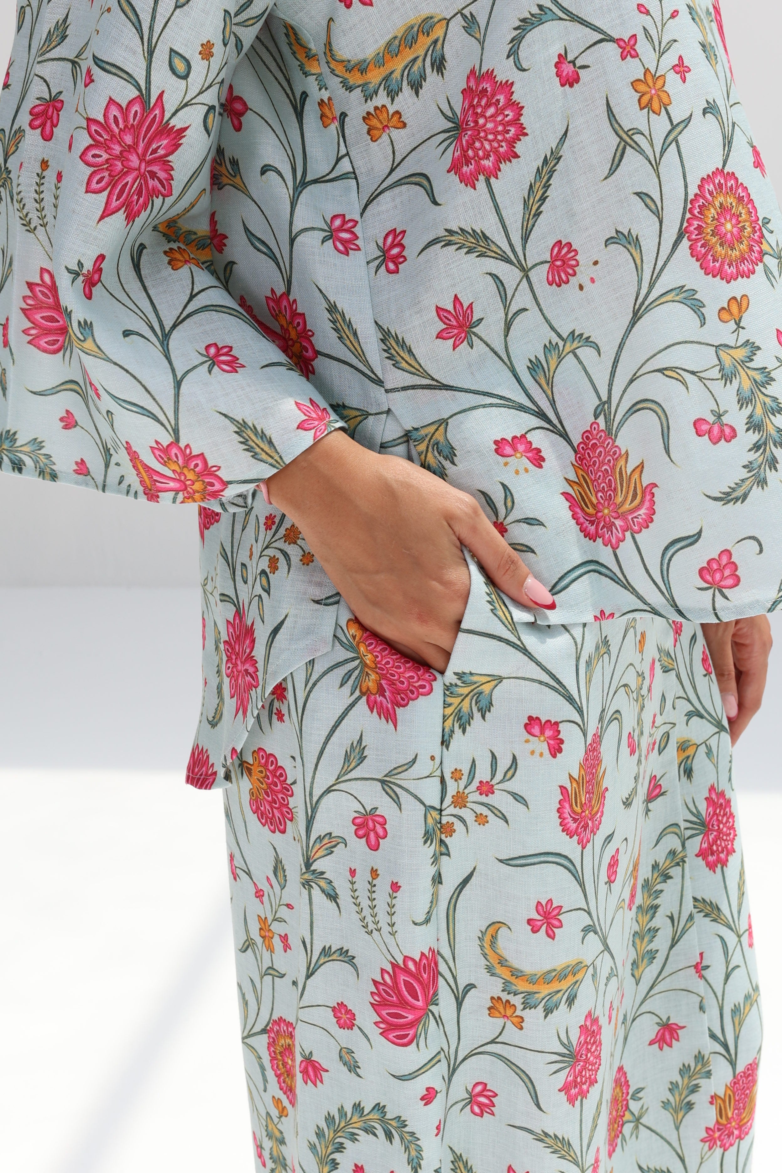 Jouri — Mint Floral Co-ord Set