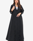 Floral Textured Blazer Abaya